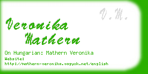 veronika mathern business card